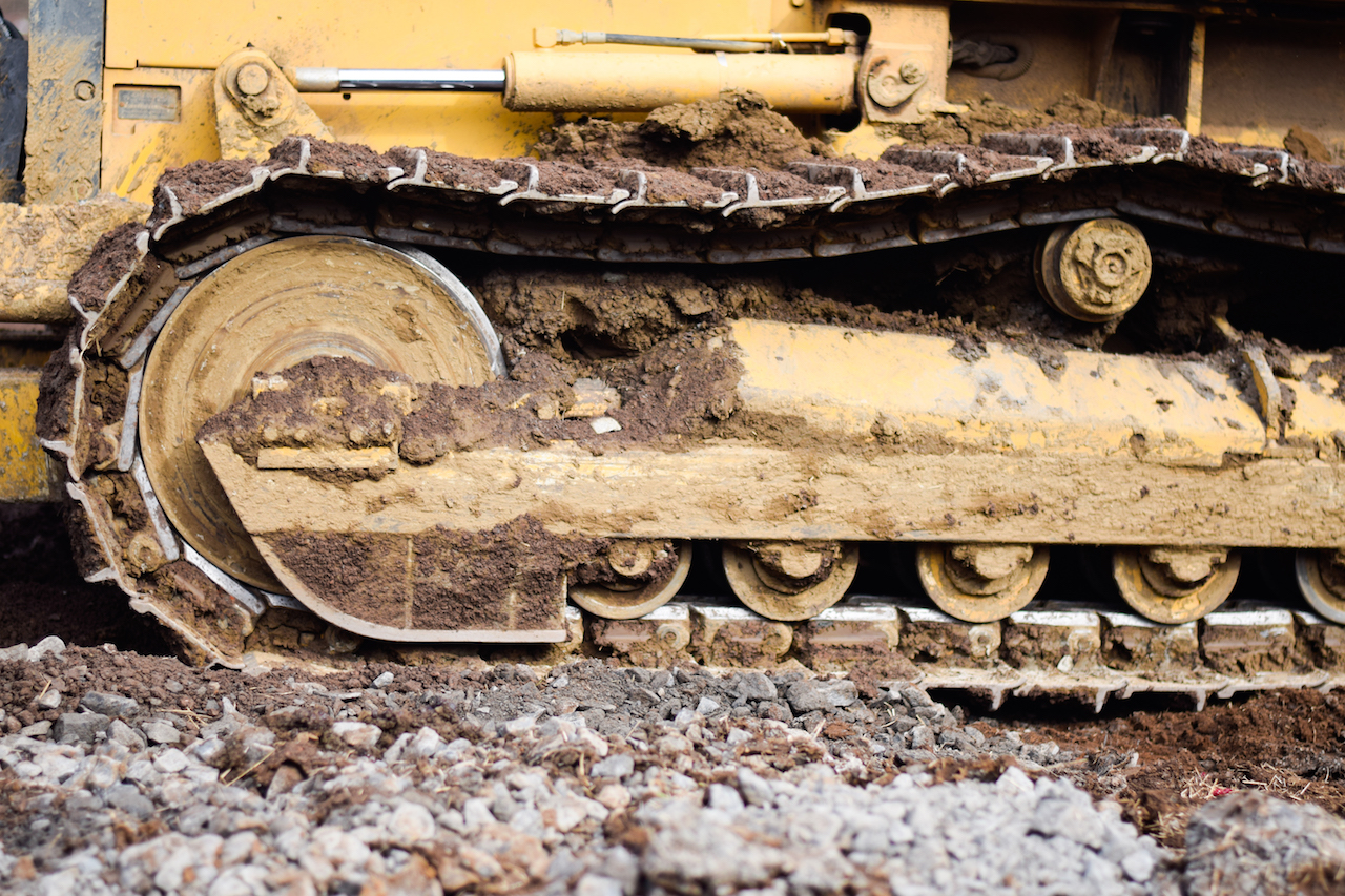 Breaking Ground Bulldozer working on site preparation