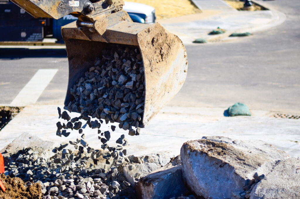 Breaking Ground bringing in gravel